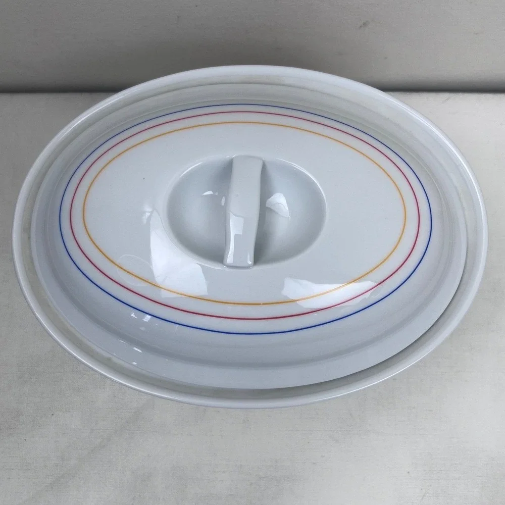 Studio Nova Ultra Ceram Bake Serve‎ Dish UP024 Hi Fi Japan Oval Casserole Lid